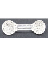 Knife Rest Vintage Imperial Cut Glass Stand Faceted Barbell 4&quot; US Seller... - $28.64