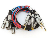 New 8 Channel 5&#39; XLR Male to 1/4&quot; TRS Audio SNAKE CABLE - £65.90 GBP