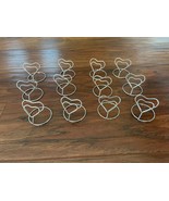 new SET of 12 Heart Table Holder Memo Clip Stands Seating Labels Placeca... - $200.30 MXN