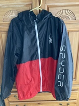 Spyder Jacket With Hood Men’s Size XL Red White Black - $94.99