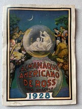 Antique Almanac AMERICANO DE ROSS LIFE PILLS Medicine in Spanish Dr. ROS... - $46.74