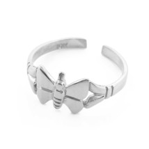 10K or 14K White Gold Butterfly Toe Ring Adjustable Size - £86.21 GBP+
