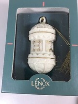 Lenox 1993 Annual Ornament Lantern 4&quot; Ivory China 24K Gold Christmas w Box - £23.51 GBP