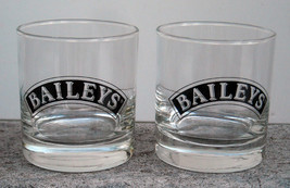 2 New Baileys Irish Cream Cocktail Glasses Arched Black Logo 6 OZ - £14.82 GBP