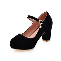 Classic Velvet High Heels Shoes Female Sexy Straps Black Blue Womens Heeled Plat - £41.33 GBP