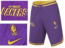 Nike Los Angeles Lakers Men&#39;s Basketball Shorts L / 34 36 Us NK20 T1G - £34.50 GBP