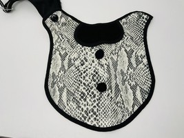 Dog Raincoat Faux Snakeskin Small Size 10 Black and White - £16.42 GBP
