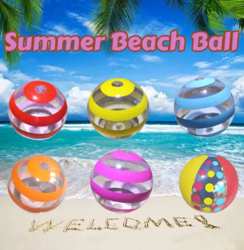 Inflatable Beach Ball Favor PVC Summer Outdoor Indoor Water Games Party ... - £11.62 GBP+