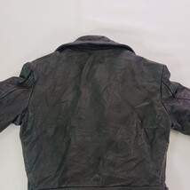 Gino Leather Jacket Girls Size M Fundamental Fashion Euro Style Full Zip Black image 15