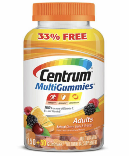 Centrum MultiGummies Adult 200 ct Natural Cherry, Berry, Orange Flavor.. - $35.63