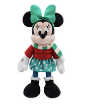 Disney Store Minnie Mouse Medium 14&quot; Holiday Christmas Plush 2021 NEW - £27.68 GBP