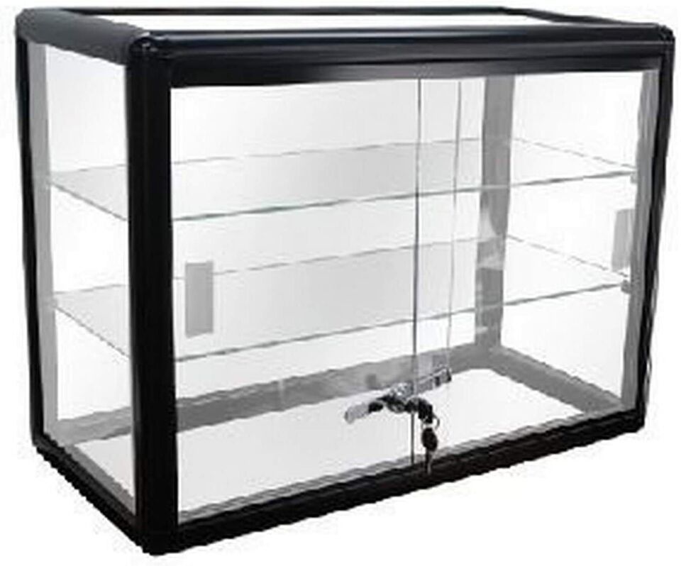 Only Hangers Elegant BLACK Anodized Aluminum Countertop Showcase - $203.90