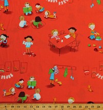 Cotton Kindergarten Kids Learning School Kinder Fabric Print by the Yard... - £9.52 GBP
