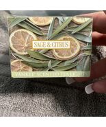 Sage &amp; Citrus Yankee Scented Tea Candle Lights Open Box; Burn 4-6 Hours ... - $12.57 CAD