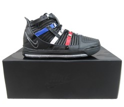 Nike Zoom LeBron 3 Basketball Shoes Men&#39;s Size 10 Black Red Royal NEW DO... - £71.07 GBP