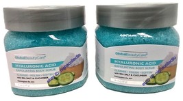 Lot 2 x Global B.Care Hyaluronic Acid Exfoliating Body Scrub, 6 Oz Each - $351.26 MXN