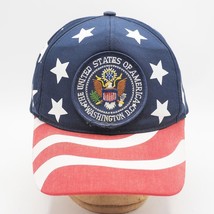 Vintage Patriotic Red White Blue Washington DC Hat Cap Strapback hat - £29.99 GBP