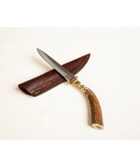 9.5" MEDIEVAL Stag Horn Handle HUNTING Fillet FEAST KNIFE Renaissance Re-enactor - $17.35