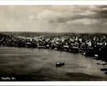 RPPC Elliot Bay Piers and Skyline Seattle Washington WA UNP  Postcard T14 - $3.91