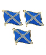 3 SCOTLAND FLAG PINS 0.5&quot; Lapel Pin St Andrews Cross Saltire Tie Tack Lo... - $9.95
