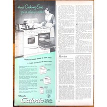 Vtg Aqua Caloric Gas Range Stove Print Ad Advertisement 1940s Kitchen - $7.99