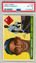 1955 Topps Sandy Koufax Rookie #123 PSA 6 P1257 - $6,034.05