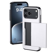 Generic Case for iPhone 17 Pro (Color : Silver) Card Slot Hide Hard Back... - $847.42 MXN