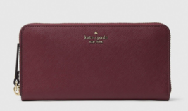 New Kate Spade Laurel Way Neda Large Wallet Saffiano Leather Deep Berry - £60.04 GBP