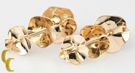 Robyn Nichols 14k Yellow Gold Lily Pad Stud Earrings Unique Gift - £627.85 GBP