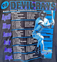 Vintage Devil Rays T-Shirt MLB Mens 4XL Tampa Bay Inaugural Season 1998 ... - £36.28 GBP