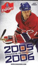 Nhl 2005-06 Montreal Canadiens Hockey Schedule - Alexei Kovalev Molson Bell Cent - £0.98 GBP