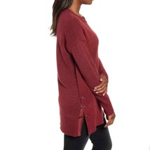 NWT Caslon Side Snap Tunic Sweater in Marled Cordovan Size S - £23.71 GBP