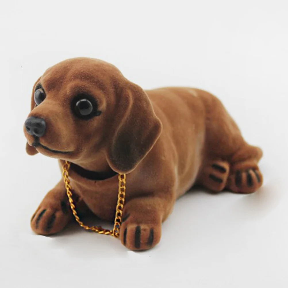 Car Shaking Puppy Dashboard Ornament Figurine - Cute Dog Bobblehead Inte... - £16.74 GBP
