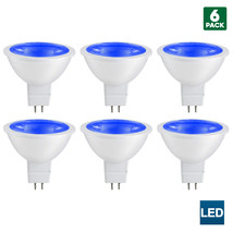 Sunlite MR16 Blue LED Bulb, 12 Volt, 3W, GU5.3 Base, 25W Equivalent (6 Pack) - £84.84 GBP
