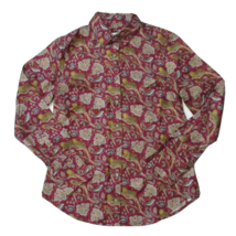 NWT J.Crew Collection Silk-twill Shirt in Vintage Burgundy Jungle Cat Le... - £48.98 GBP