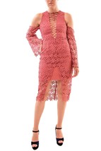 KEEPSAKE Womens Dress Stay Close Lace Midi Elegant Stylish Paprika Size S - £33.78 GBP