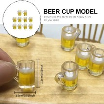Dollhouse Miniature Filled Beer Mugs Amber or Dark Beer Cute 1/12 Scale - $60.05 MXN+
