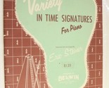 Variety In Time Signatures For Piano Vintage Sheet 1960 - $5.93