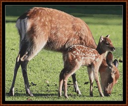 Deer Mum &amp; Baby ~~ counted cross stitch pattern PDF - £15.72 GBP