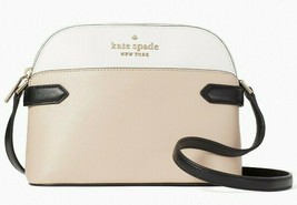 Kate Spade Staci White Beige Leather Dome Crossbody WKR00643 NWT $299 Retail FS - £93.88 GBP