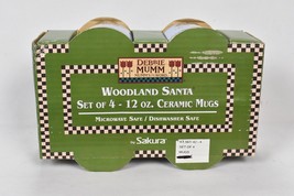 NEW Sakura Debbie Mumm Woodland Santa Mugs Coffee Tea Cocoa Cups Christmas Set 4 - £29.60 GBP