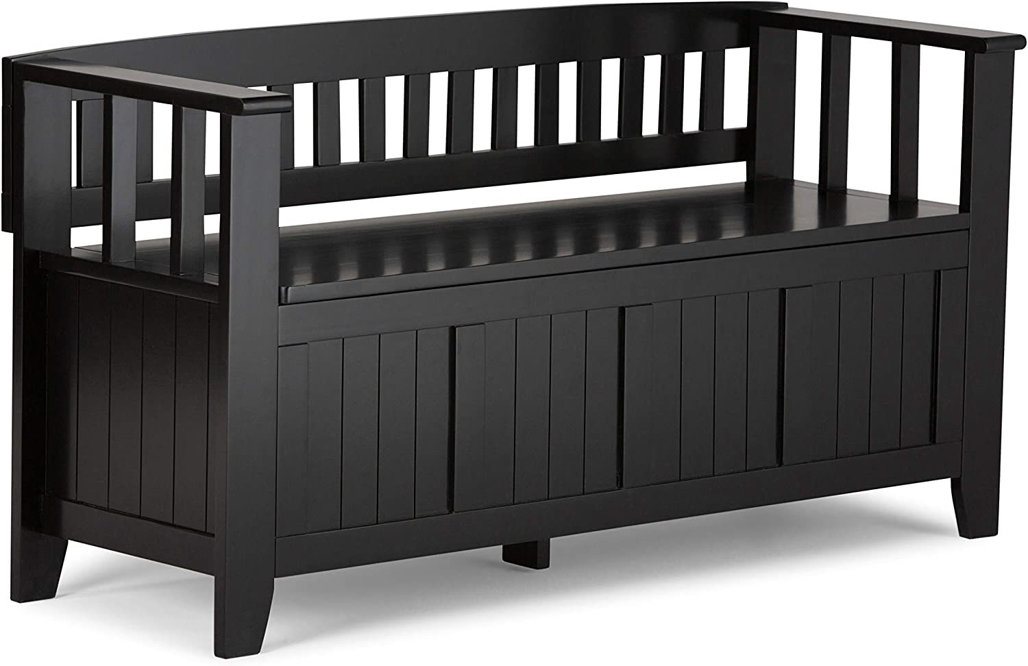 SIMPLIHOME Acadian SOLID WOOD 48 inch Wide Entryway Storage Bench with Safety - $323.99