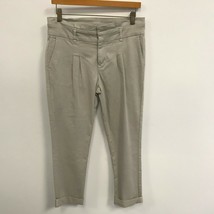 USED Womens Size 27 Anthropologie Level 99 Gray Cropped Ankle Pleat Front Pants - £10.20 GBP