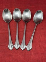 4 Oneida USA Bancroft Stainless Steel Soup Spoon 7” Flatware Lot - £19.48 GBP