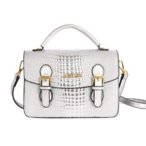 One Shoulder Crossbody Small Square Bag WoMens Bag Elegant Alligator Texture Han - £44.41 GBP