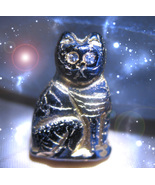 HAUNTED ANTIQUE CAT CHARM SCARE OFF ALL &quot;EVIL&quot; BAD LUCK DARKNESS OOAK MA... - $299.77