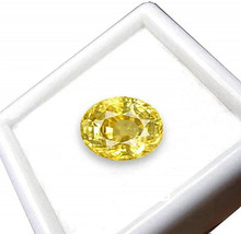 Certified 5.25 Carat Unheated Untreated Ceylone Yellow Sapphire Pukhraj Stone - £64.02 GBP