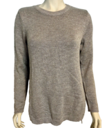 J.Jill Silver Metallic Long Sleeve Crew Neck Pullover Sweater Size S - $32.57 CAD