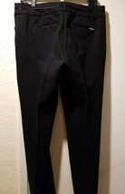 Anne Klein Women&#39;s Size 8 Black Slight Flare Pants Slacks Faux Leather Trim - $23.70