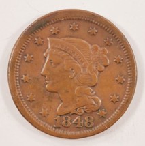 1848 1C Grand Cents En Extra Fin XF État, Marron Couleur, Beau Détail - $144.09 CAD